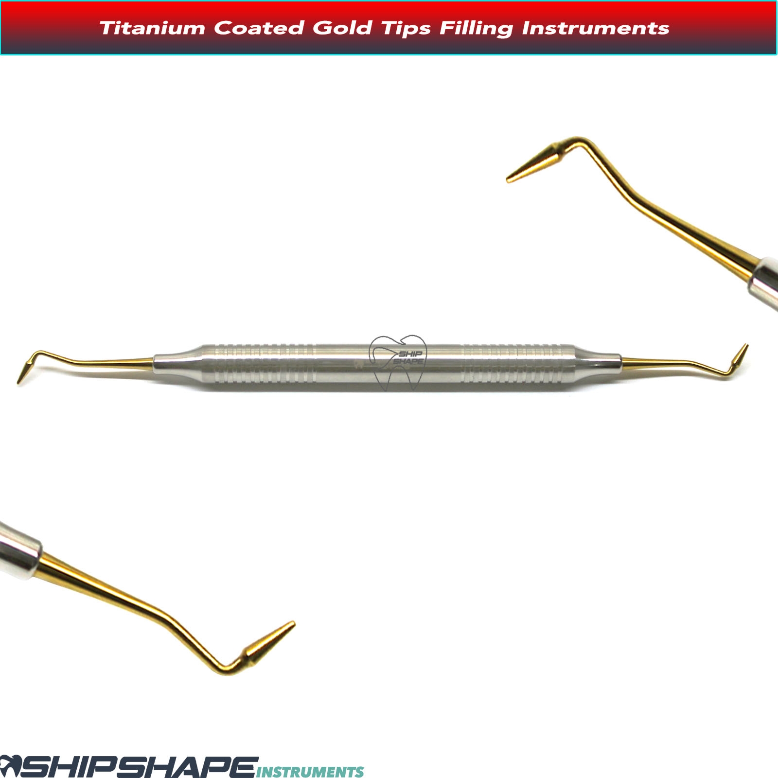 Dental Composite-amalgam-Filling-Instruments -Spatula Steel Scaler Golden titanium Coated by Shipshape Instruments-0